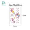 Unicorn Glitter Tattoo Stickers: Cute Temporary Cartoons for Kids