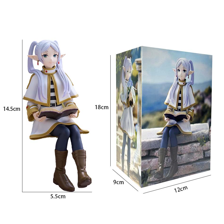 14cm Frieren: Beyond Journey's End Anime Figure Sitting Fern Action Figures Frieren Noodle Stopper PVC Model Statue Collection