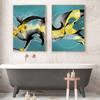 Abstract Whale Poster Blue Sea Modern Canvas Painting Animals Art Print Tiger Shark Wall Picture Minimalist Living Bedroom Decor