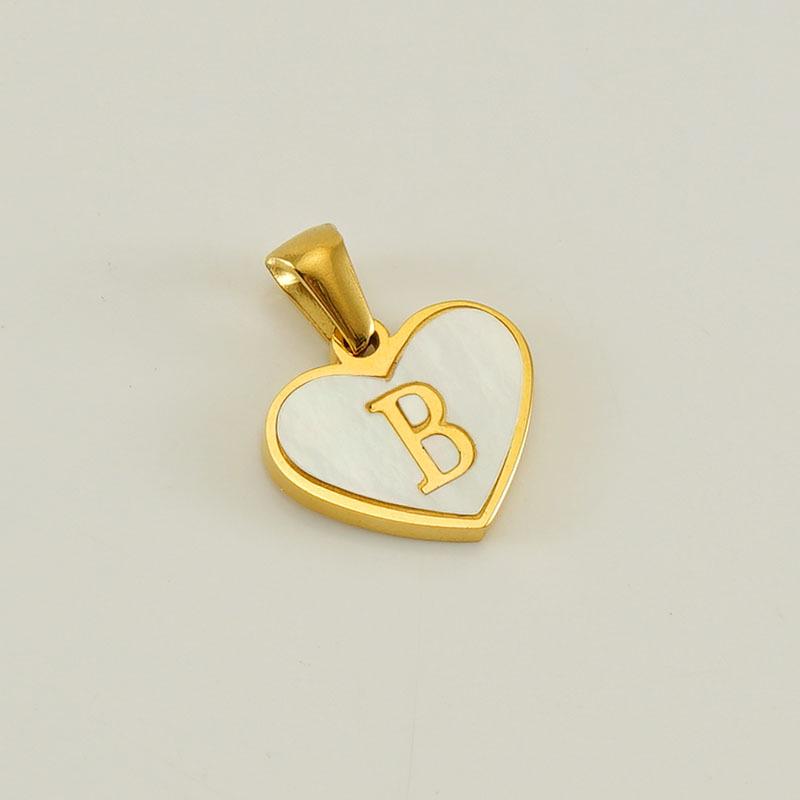 High-Quality Stainless Steel Heart Letter Pendant Necklace - Trendy Ins Style Clavicle Chain