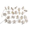 Number. Wood p.Advent Calendar s.Clip, Cashmere Gold, Av. Jute Cord, 1 Kit