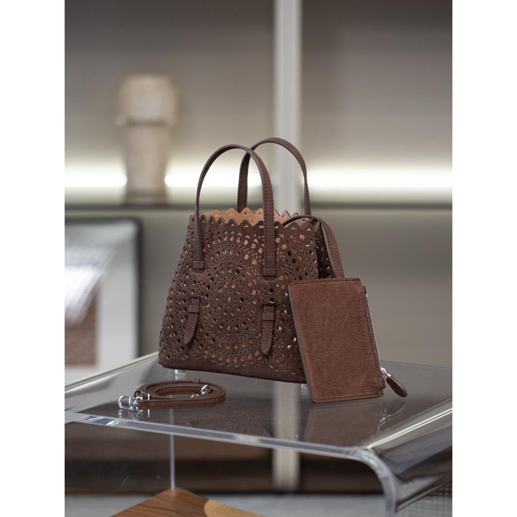 Mina20 erste Schicht Samt Litschi-Muster Kalbsleder Hohlraum Weißer Stahl-Beschlag mit einzelnem Schulter-Crossbody-Schultergurt Französisch Hohlraum