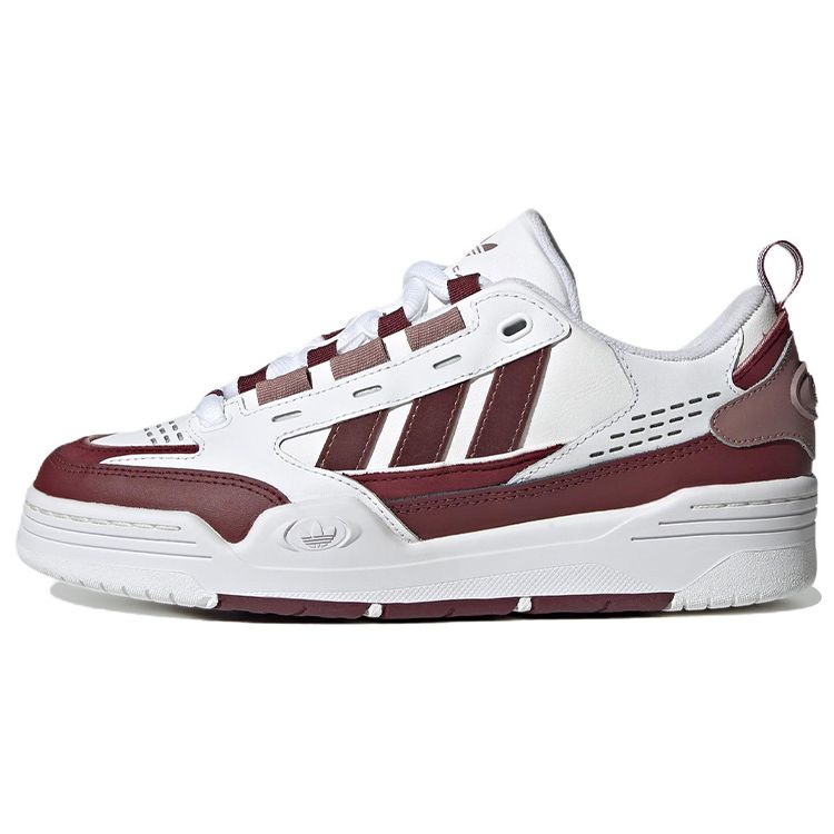 Adidas Originals Adi2000 Leather Casual Slip-Resistant Durable Low-Top Skate Shoes Women Sneakers White Brown Red HQ8653