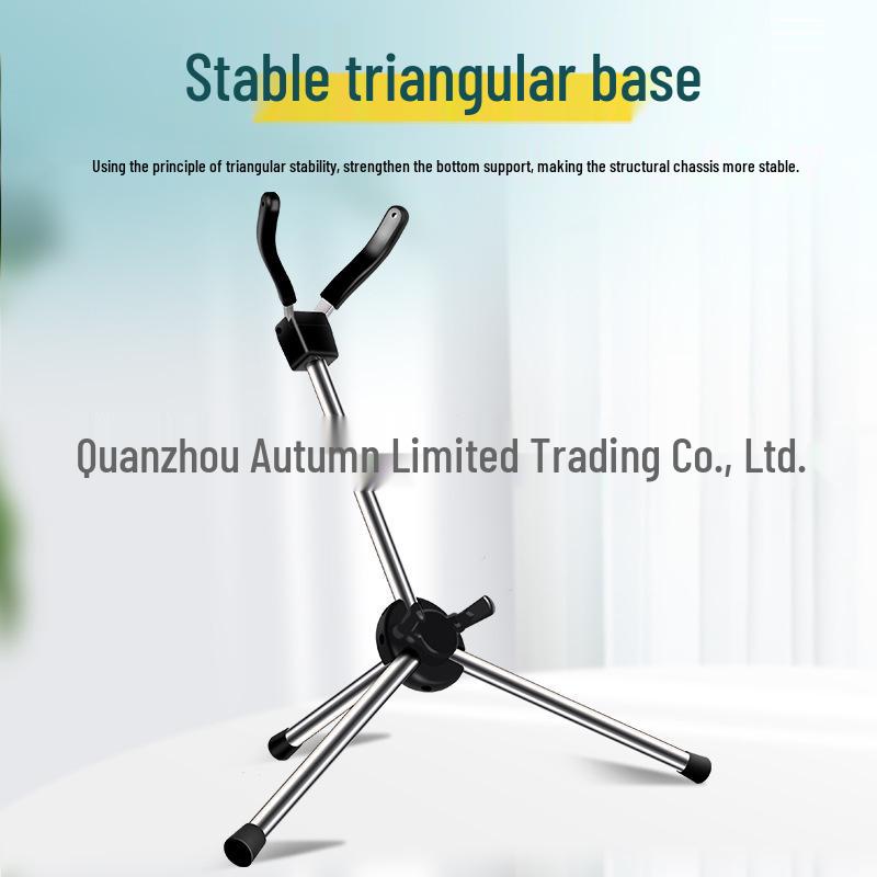 Universal Portable Folding Saxophone Stand with Storage Tube for Alto and Tenor Accessories