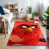 1pc Red Angry Bird Rug, Comfortable Printed Home Area Carpet, Cozy Office Chair Rug