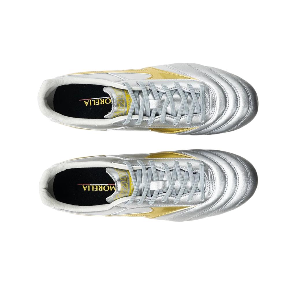 Mizuno Morelia 2 Pro Ag Soccer Shoes Unisex Footwear Silver P1GA251404
