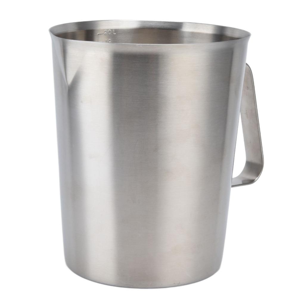 Large Mouth Milk Frothing Pitcher 304 Stainless Steel Liquid Measuring Cup For Latte Art