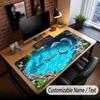 Fish Ocean Theme Custom Mouse Pad Personalized With Name Text Customized Desk Mat For Office Home Decor