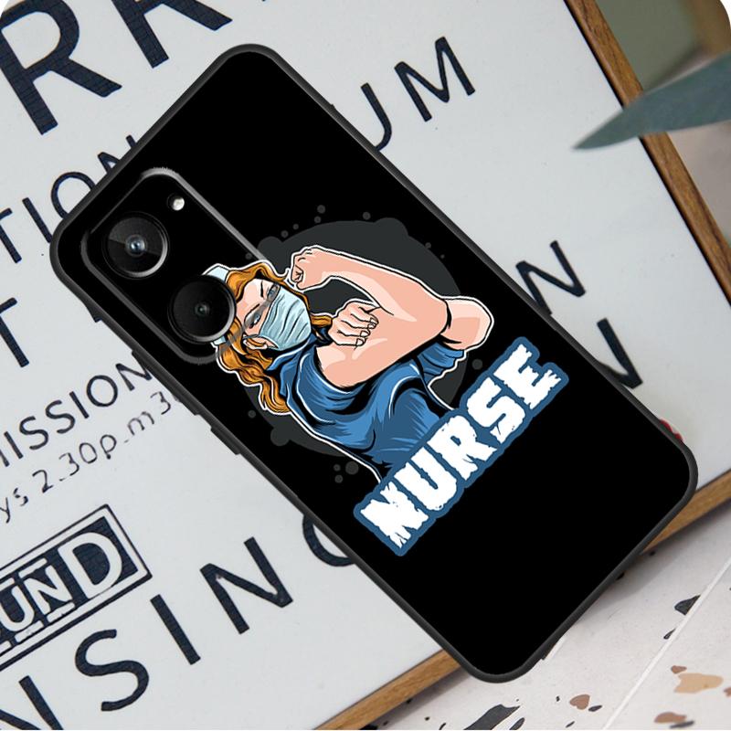 Cartoon Medicine Doctor Nurse For Realme C31 C33 C35 C51 C53 C55 C67 GT5 GT Neo 6 9 10 11 12 Pro Plus C21Y C25s C30 Case