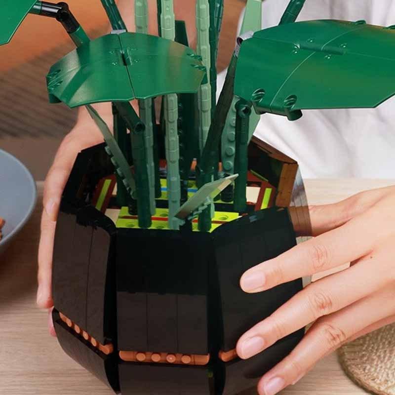 Paradiesvogel Blumenstrauß Rose Baustein Ziegel Unziptoy Diy Topf Illustration Urlaub Freundin Geschenk