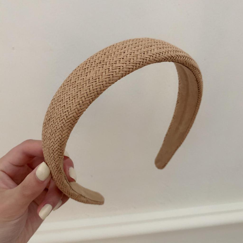 Korean Cotton Linen Woven Summer 2022 Retro Wide Headband