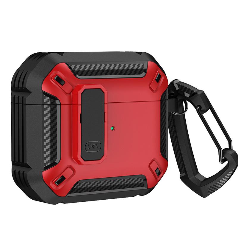 Earphone Cover For AirPods 3 2 1 Secure Lock Case Accessory Bluetooth Headset Protective Cover With Keychain For AirPods Pro 2 1