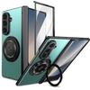 Luxury High-end Plating Frame Magnetic Rind Stand Case For Samsung Galaxy Z Fold 7 6 5 4 Glass Screen Integrated Anti-Drop Cover