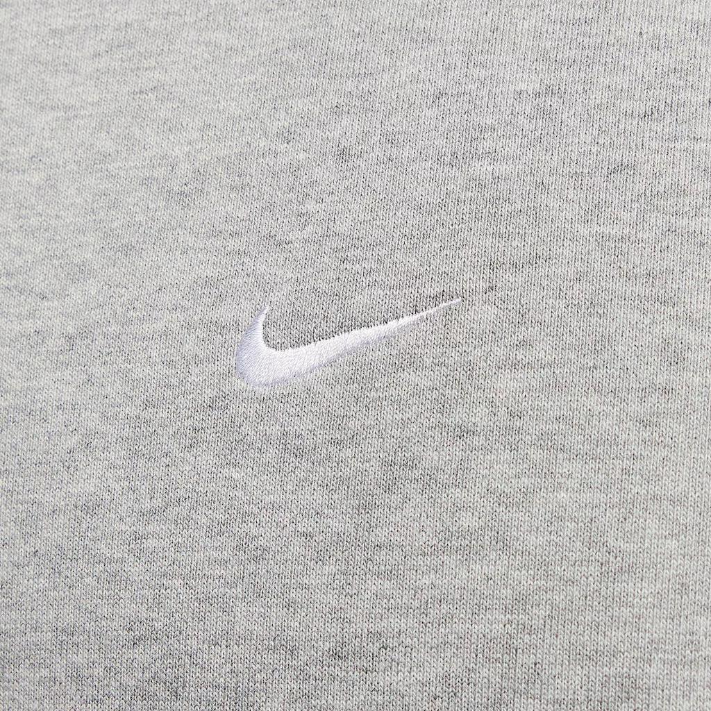 Nike Swoosh Solid Color Crew Neck Casual Pullover Loose Fit Short Sleeve T-Shirt Men Tops Gray DX0881-063