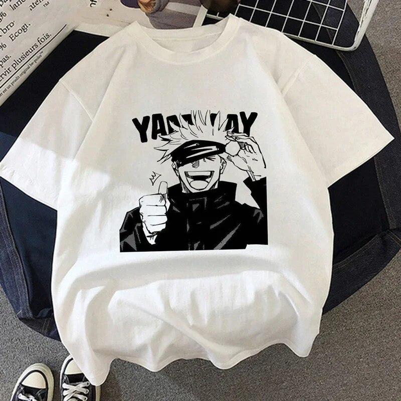 

Футболка Jujutsu Kaisen, новые летние топы японского аниме унисекс Kawaii Yuji Itadori, футболки с рисунком Ulzzang, свободная футболка унисекс с героями мультфильмов S
