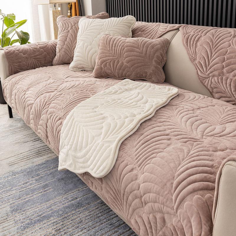 Утолщенный плюшевый чехол для дивана — фото 11