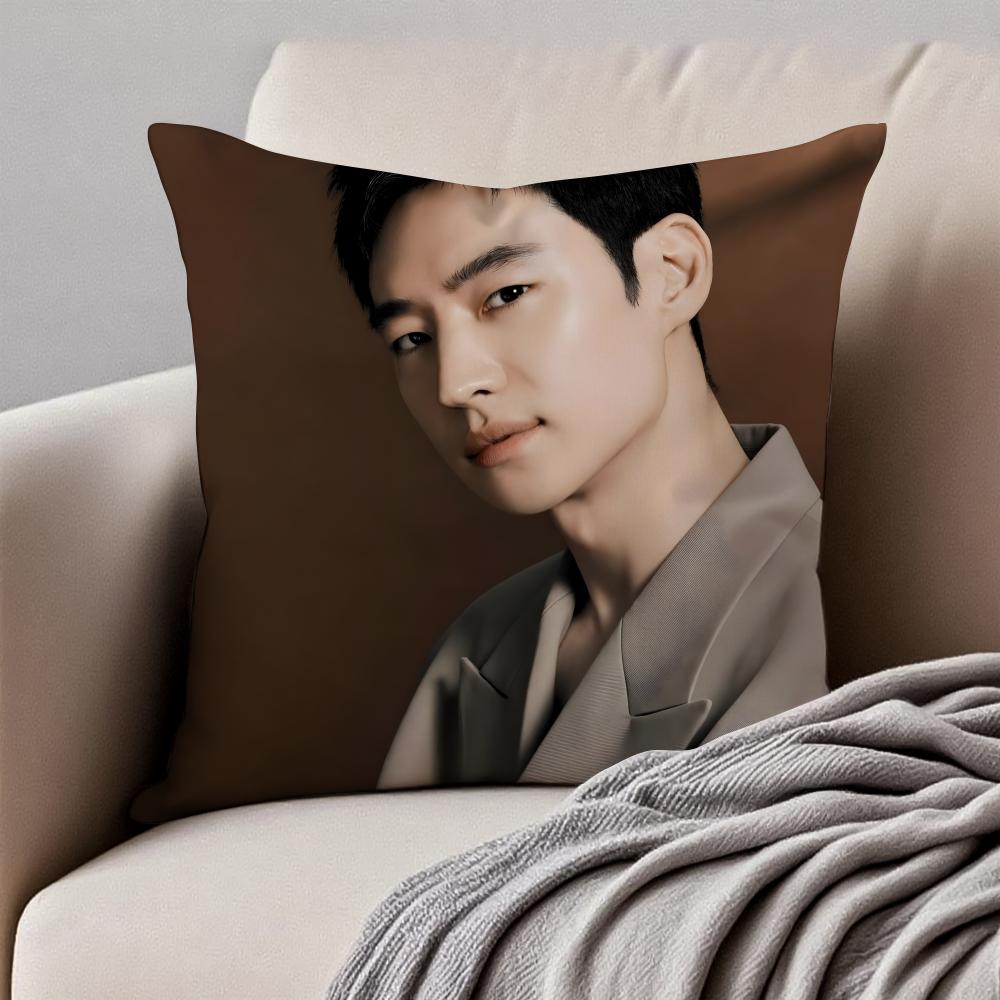 Handsome KKim Woo Bin Cushion Cover Pillowcase Antidustmite Invisible Zipper Short Plush Sofa Cushion