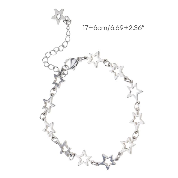Hollow Star Bracelets Gothic Five-pointed Star Bracelets Hip Hop Link Chain