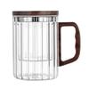 Vertical glass tea separation tea cup Personal office water cup Home filter coffee cup with lid