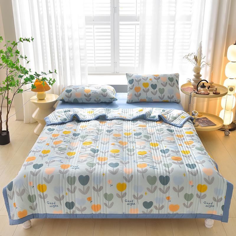 Sommer Dünne Bettdecke Weiche Klimaanlagen Vier Jahreszeiten Bettdecke Maschinenwaschbar Einzel Doppel Decke Ultraschall Gesteppte Steppdecke