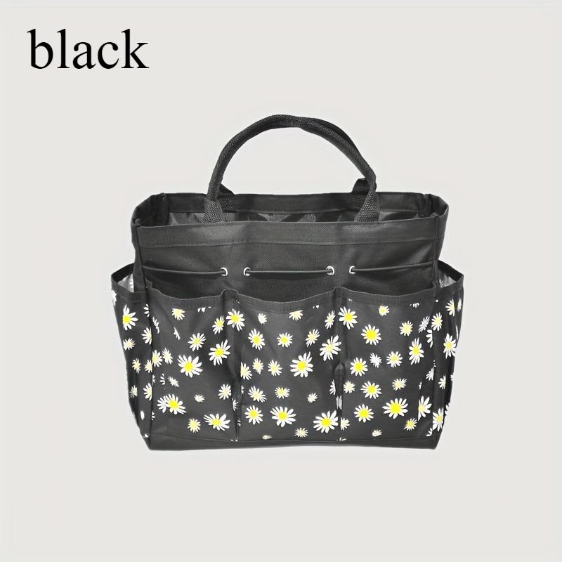 

Chrysanthemum Print Gardening Tool Storage Bag, Portable Handheld Organizer for Household Sundries & Small Outdoor Tools чёрный