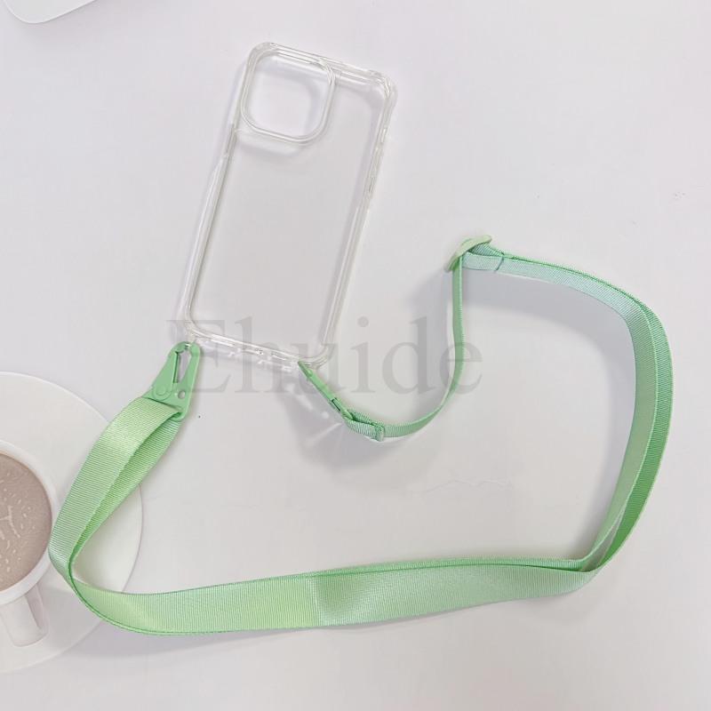 Lanyard Clear Case For iPhone 17 16 15 12 11 Pro Max 13 Mini X XS 14 Plus Crossbody Strap Belt Hard PC Acrylic Shockproof Cover
