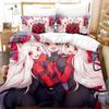 Anime Game Helltaker Bedding Set Printed Bed Set With Pillowcase Bed Duvet Cover Soft Queen King Size Bedclothes Home Boys Adult