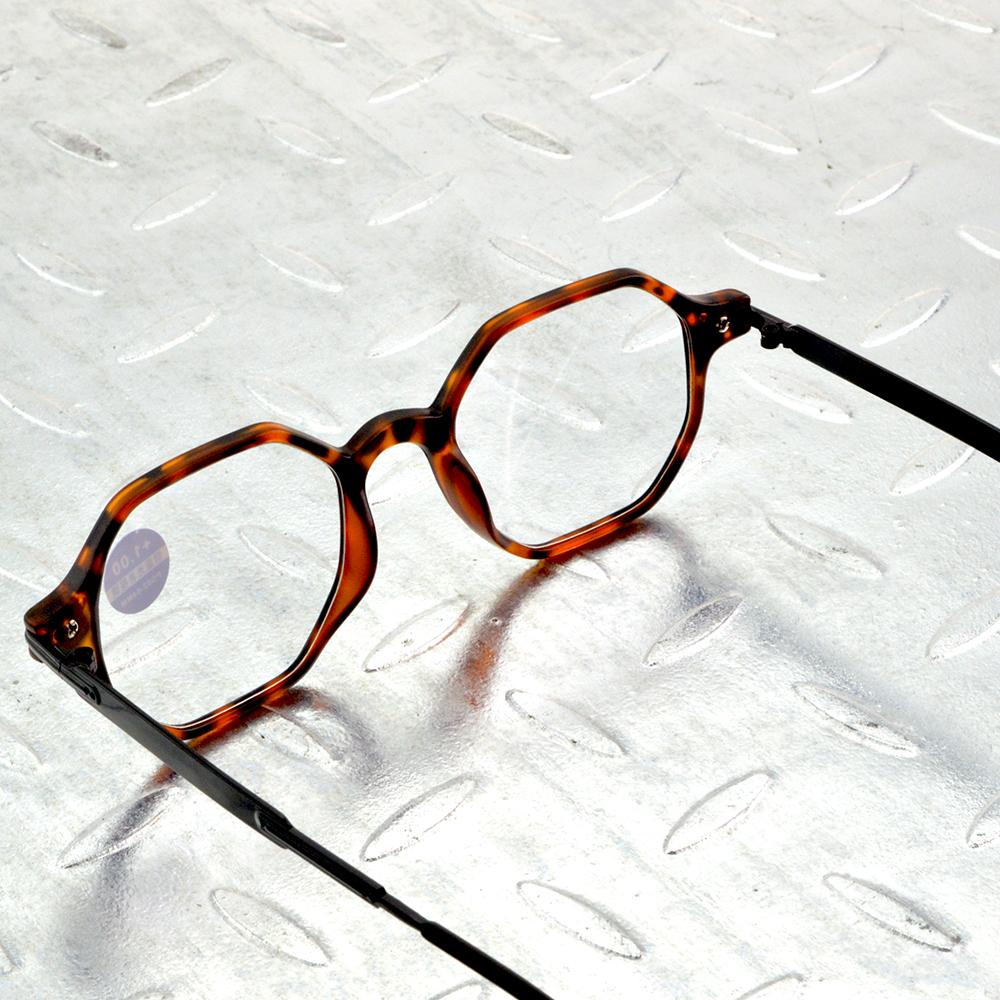 Retro 6-sided Leopard Reading Glasses Anti Fatigue Aspherical Lens Multilayer Coating Men Women +0.75 To +4