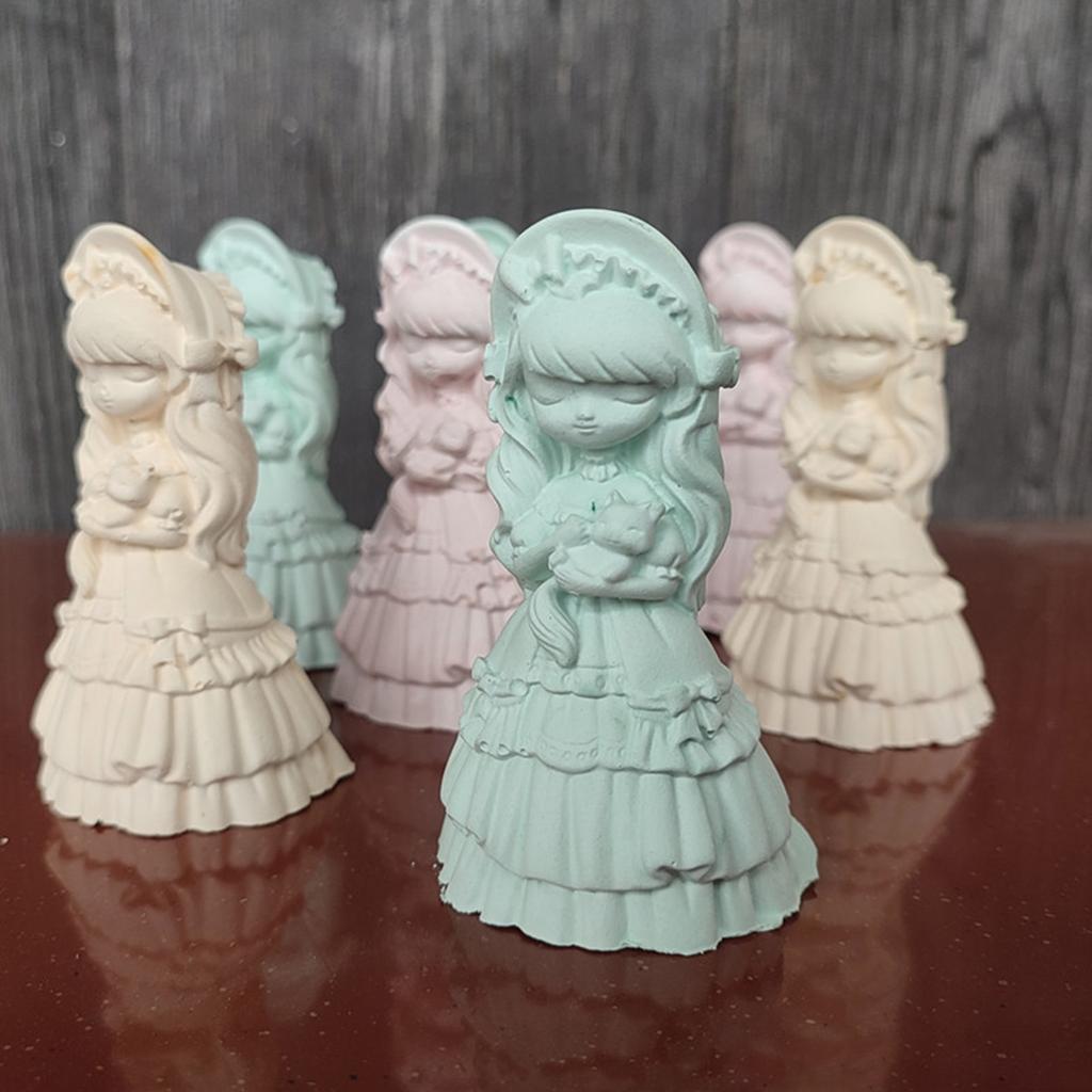 Candle Moulds Girl Shaped Resin Candle Making Tools DIY Clay Moulds Crafts Molds