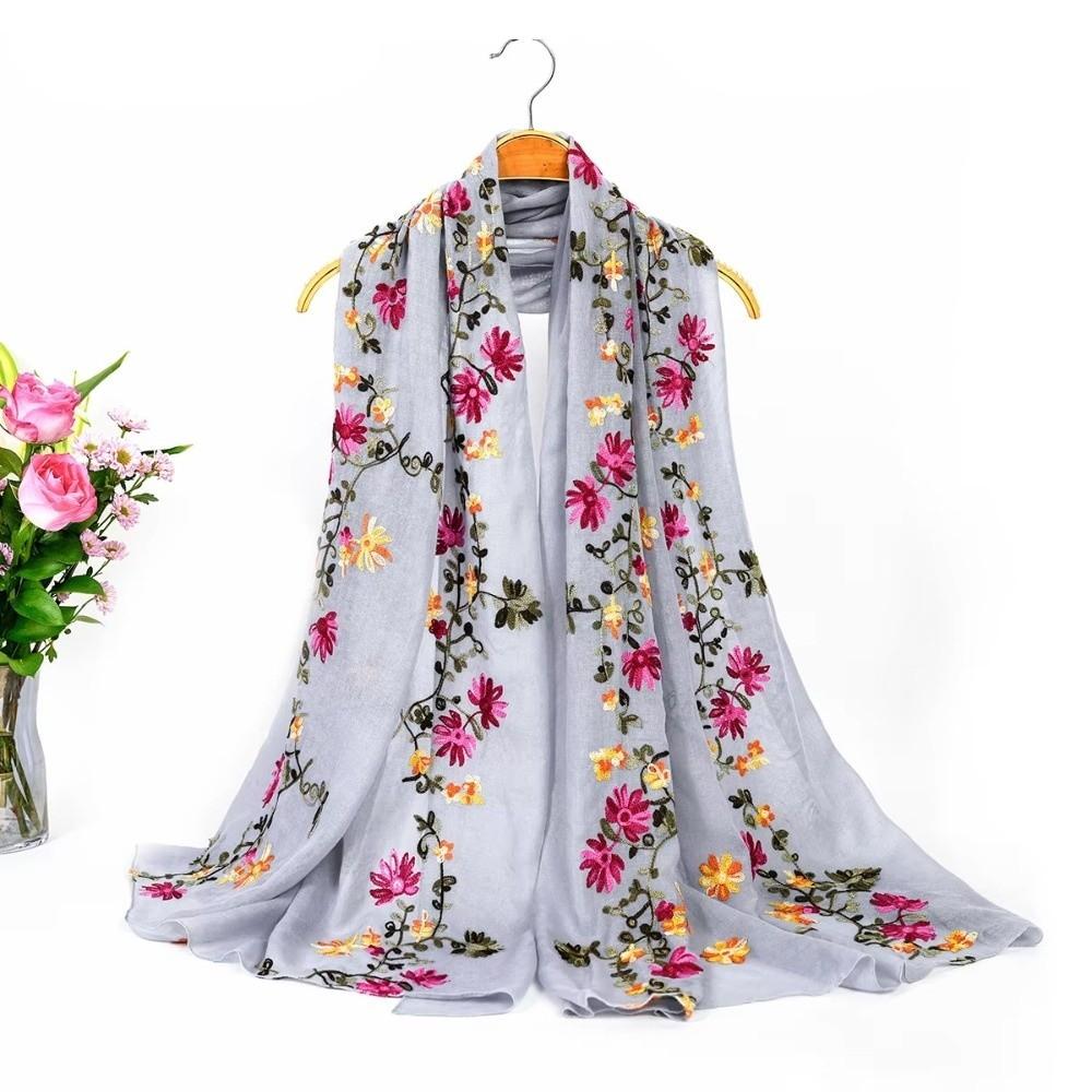 Literary National Style Long Scarf Spring Summer Travel Sunscreen Shawl New Women's Scarves Gift