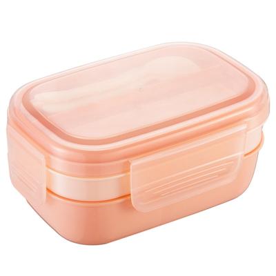 Lunch Container Good Sealing Compartment Large Capacity with Tableware 3 Layers Multiple Grid Lunch Food