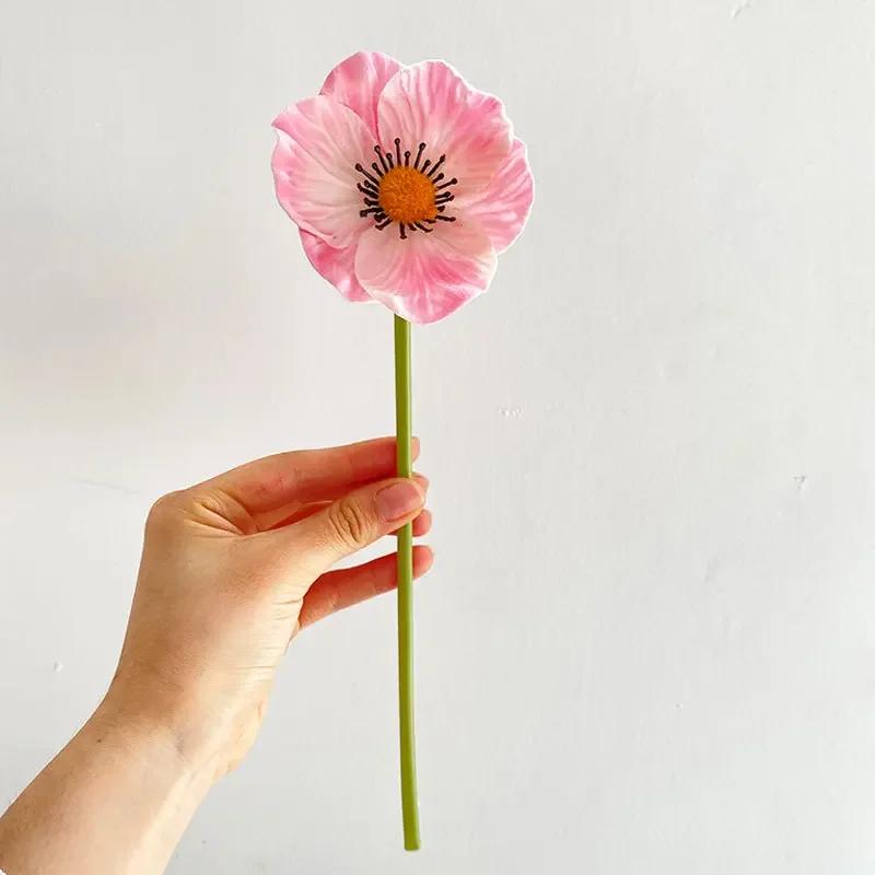 5/1PC 29CM PU Mini Poppy Flower Artificial Flower Ins Home Decoration Poppy Beauty Photography Props Ornaments Simulation Plants