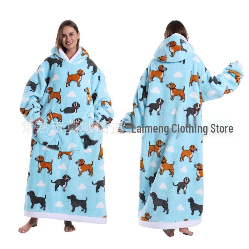 Women's Winter Cozy Velvet Robe - Double-Sided Soft Cotton for Cold Protection and Comfort