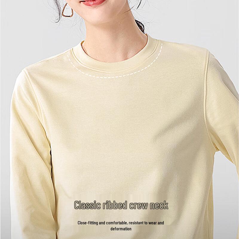 RUILAIYI Solid Color Casual Round Neck Sweatshirt