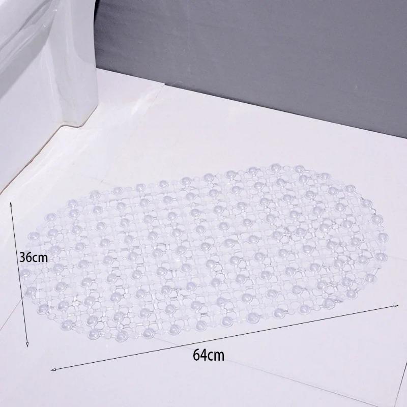 Pvc Anti Slip Bath Mat with Suction Cup Soft Shower Mat Massage Anti Slip Bath Mat Bathroom Accessories Soft Shower Pad Silicone