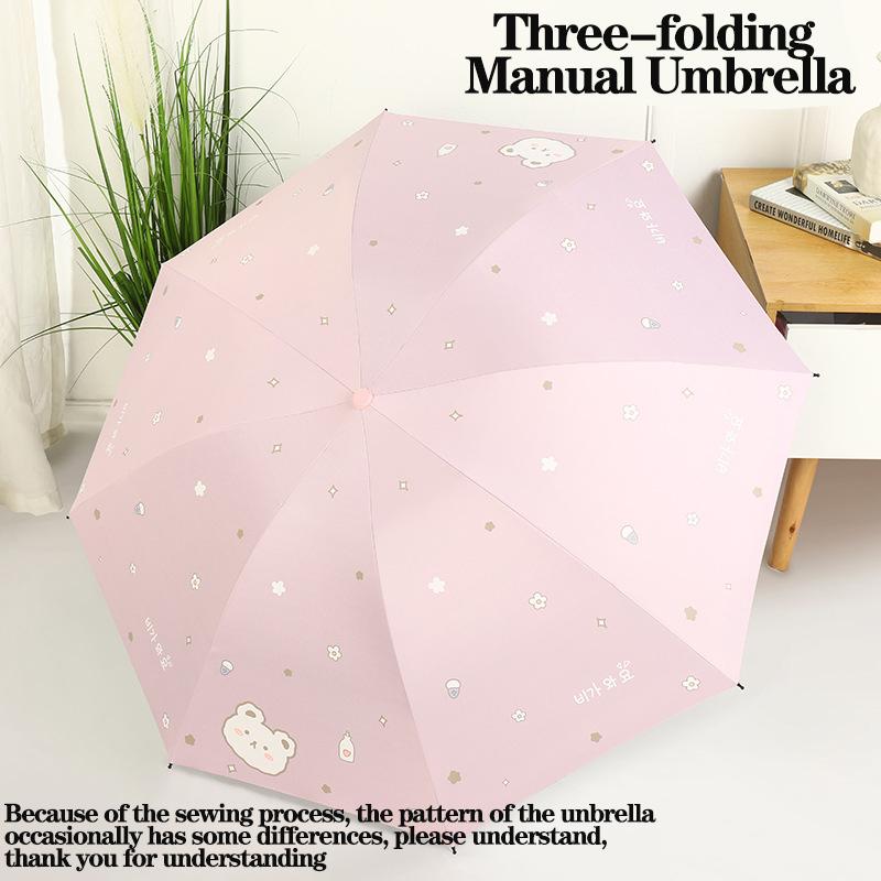 Windproof Folding Umbrella,parasol umbrella,Cute Little Bear,Automatic Umbrella,UV Blocking and shading,Portable for Travel,Gift