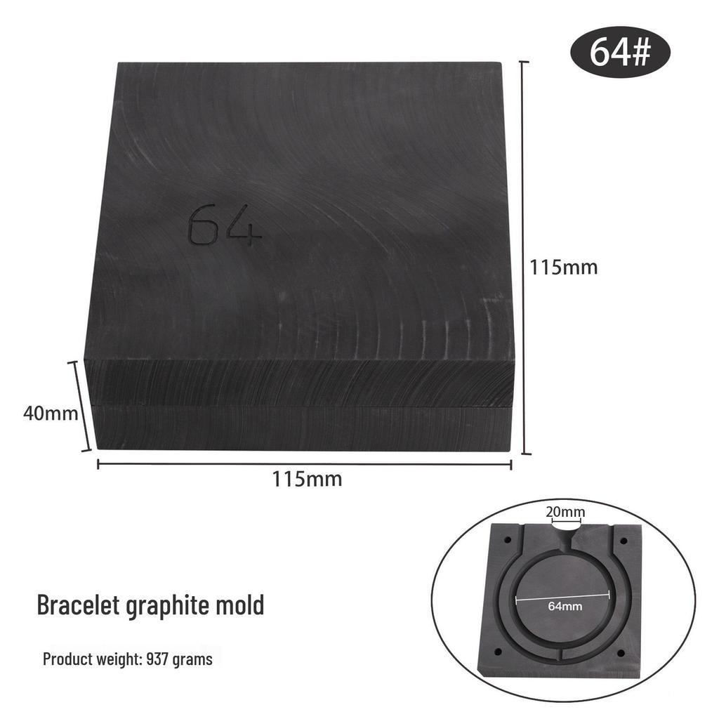 Graphite Oil Groove Mold for Gold & Silver Bracelet Casting and Melting Jewelry Tools