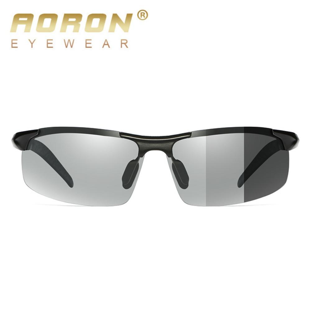 aoron Aluminum Magnesium Cycling Color-changing Polarized Sunglasses Men's Sunglasses Driving Glasses Day and Night Glasses