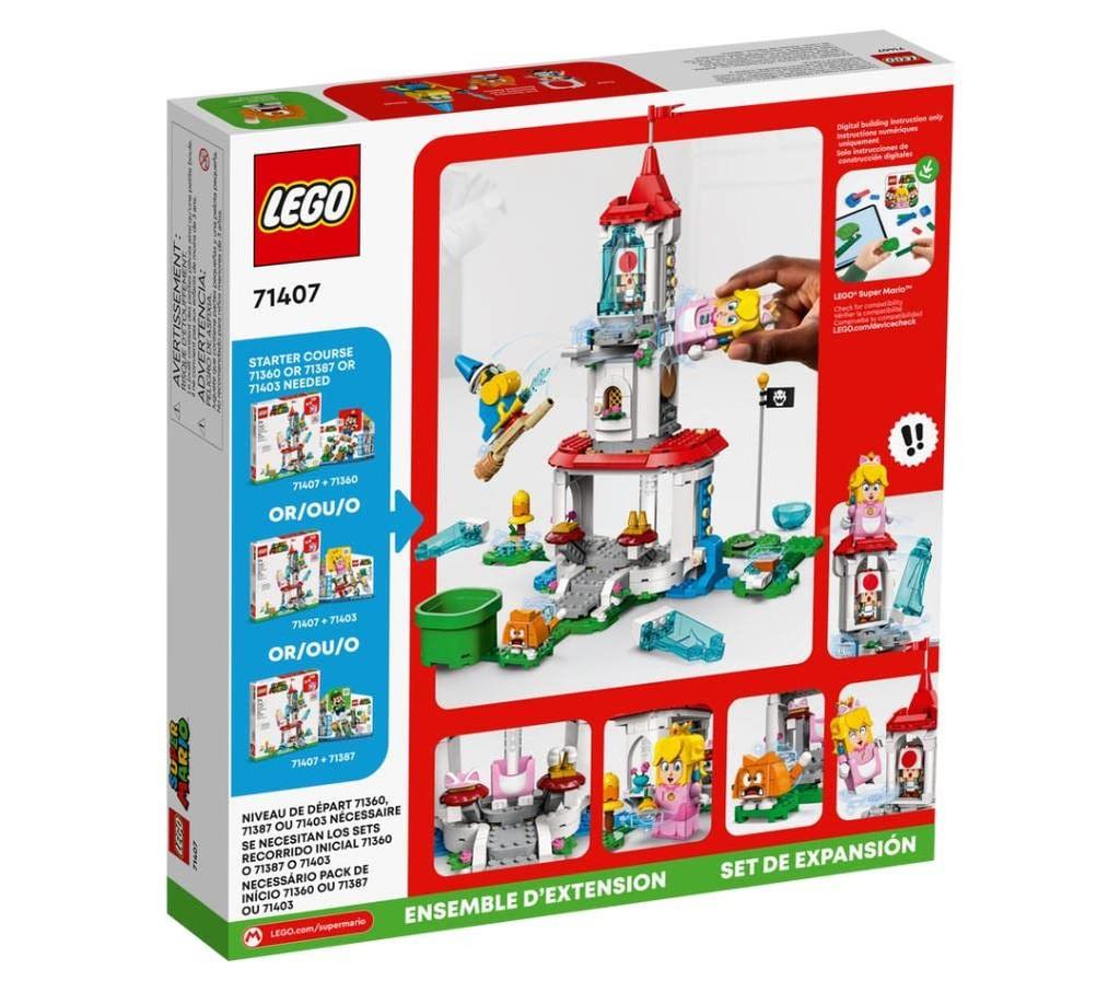 LEGO Super Mario Cat Peach Power-Up and Frozen Tower Challenge 71407, Toy, Building Blocks, Gift, Video Game, Boys and Girls, Ages 7 and Up