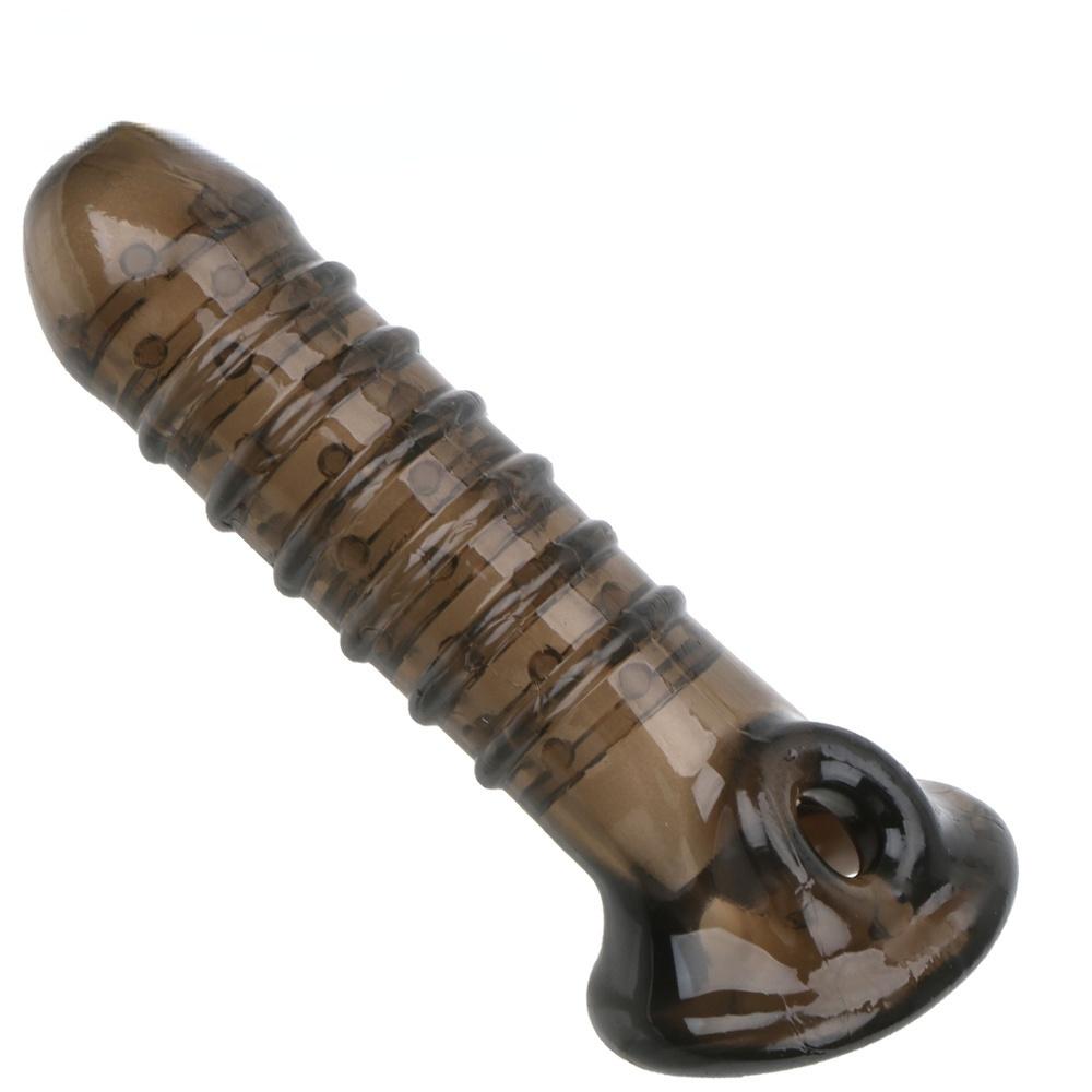 Ring On Penis Condom High Elasticity Time Lasting Delayed Ejaculation Penis Sleeve Enlargement Cock Sleeve Sex Tool For