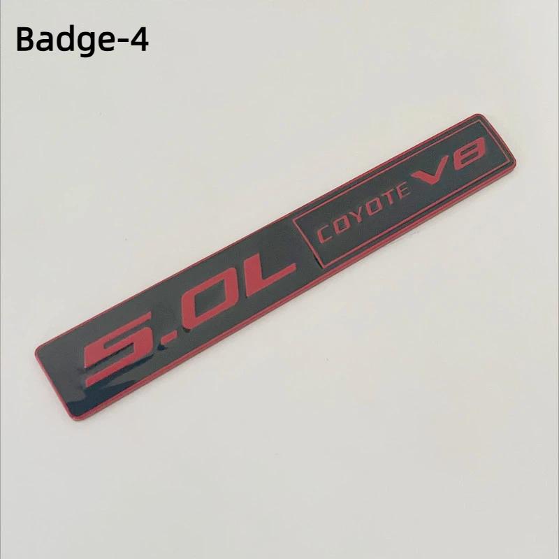 3D Metal 5.0 COYOTE V8 Rear Trunk Side Fender Emblem Badge Sticker Car Accessories For 5.0 GT F150 FX4
