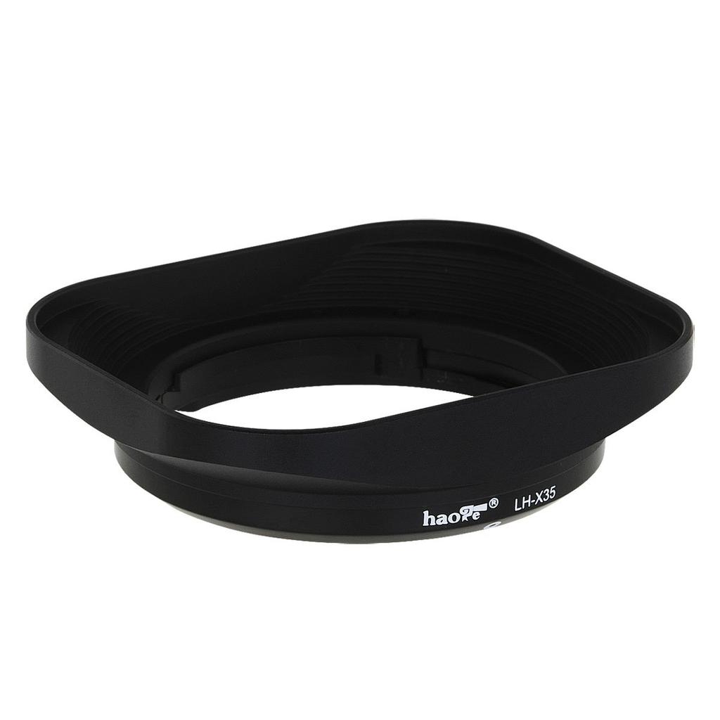 Haoge LH-X35 Bayonet Metal Square Lens Hood Shade for Fujifilm Fujinon XF 35mm F2 R WR (XF35mmF2), XF 23mm f2 R WR (XF23mmF2), and XC 35mm F2 (XC35mmF