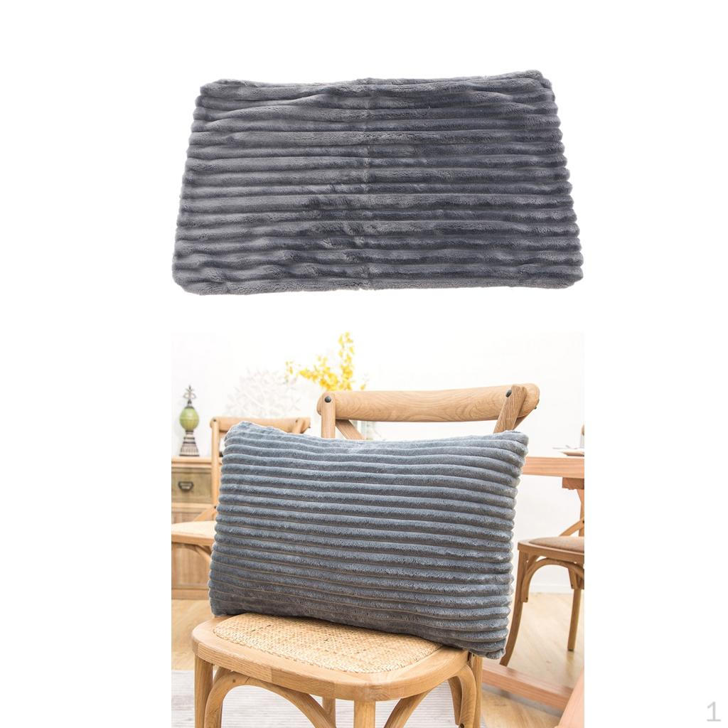 Striped Flannel Throw Pillow Case Cushion Cover Bedroom W/Zipper
