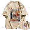 Vintage Japanisch Kanji Cartoon Lustige Grafik T-Shirts Kawaii Kleidung Streetwear Übergroße Khaki Oberteile 2025 Sommer Groß Harajuku Oberteile