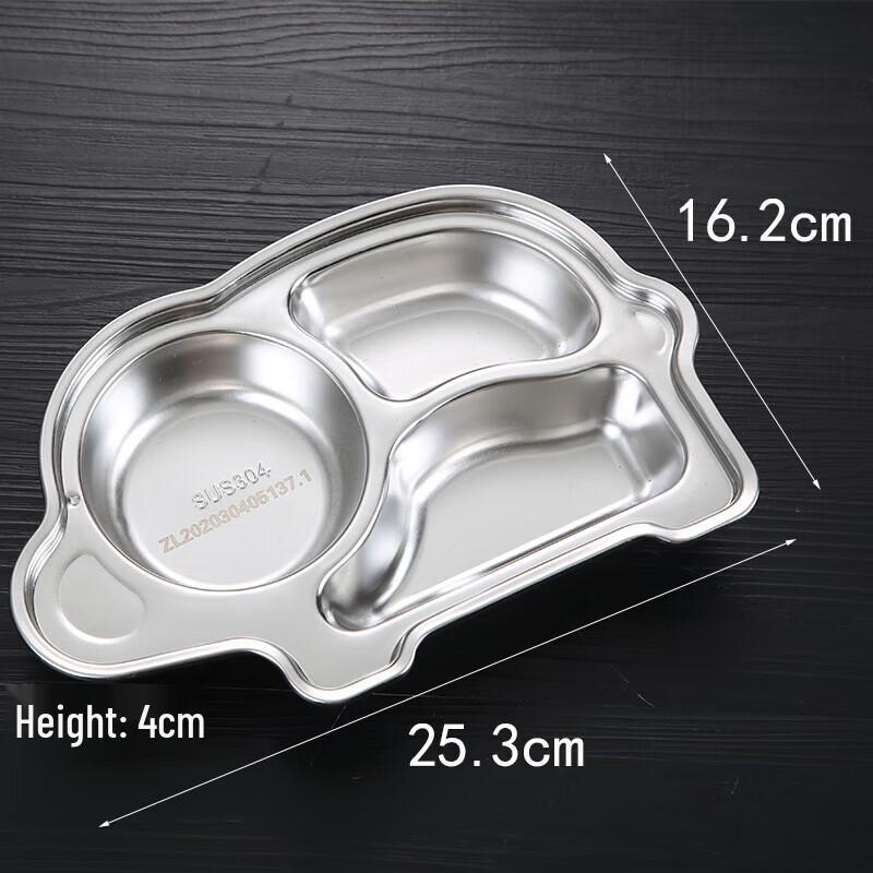 Kids Cartoon Stainless Steel Divided Meal Plate