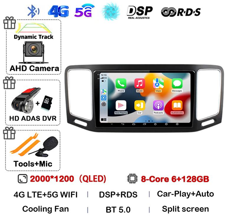 Android 14 Carplay Car Radio For Volkswagen VW Sharan 2012 2013 2014 2015 2016 2017 2018 Multimedia Video Player GPS Stereo DSP