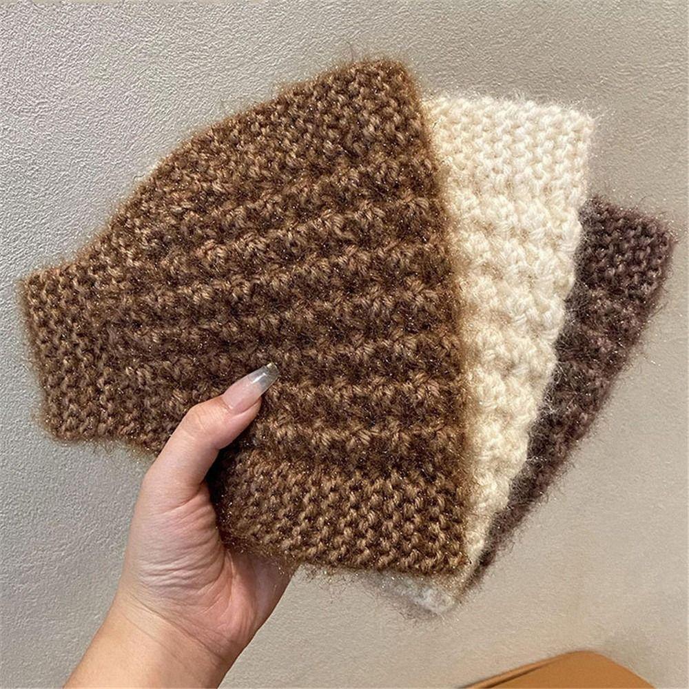 Soft Knitted Ear Muffs Stretch Postpartum Hat Fashion Head Wraps  for Women Girls