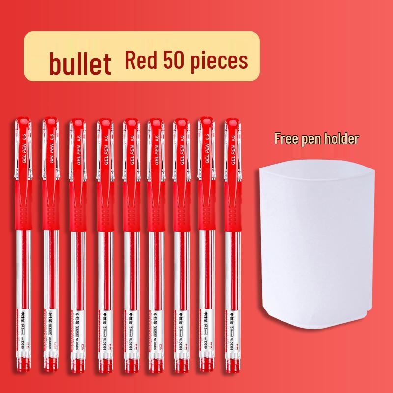 Student Special Red Gel Pen: Push-Type Correcting Pen for Homework & Signatures
