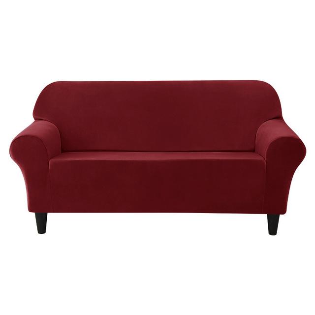 European Appearance Style Sofa Cover For Living Room Area Spandex Stretch Plush Armchair Couch Covers Home Decor Solid Colour Furniture Protector