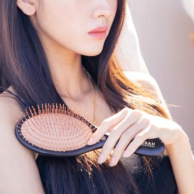 Atara Gold Pin Cushion Scalp Massage Hair Brush Medium 21